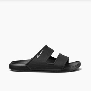 Reef Men’s Oasis Double Up Black Dual-Strap Slide Sandals